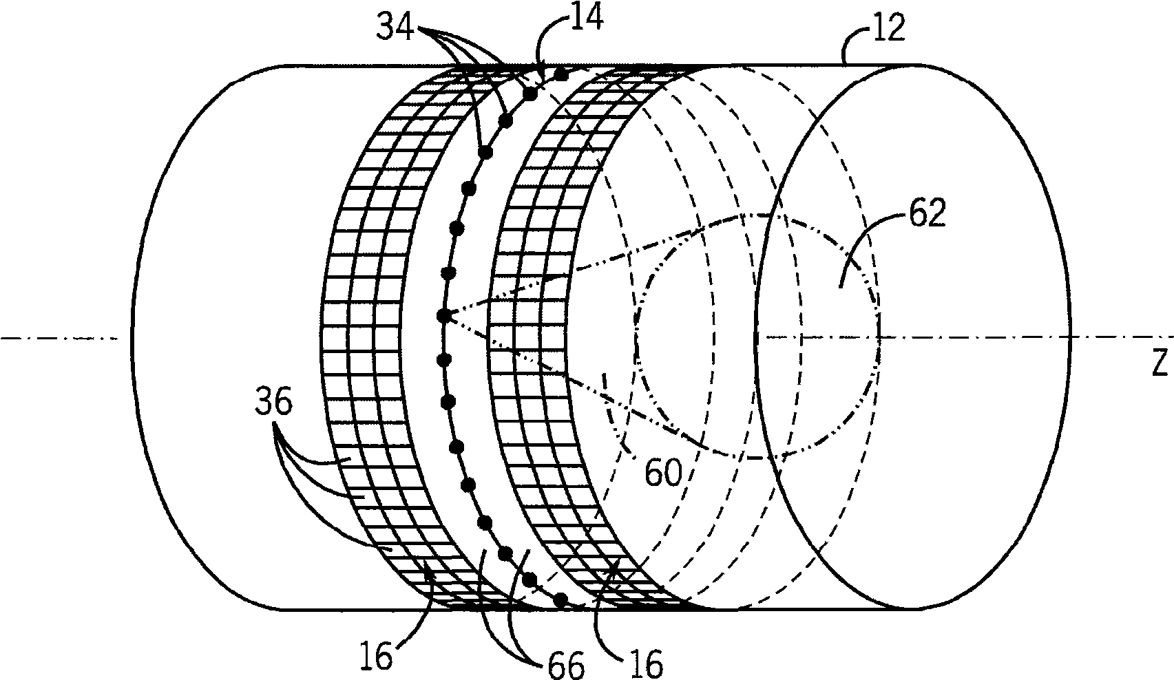 Acquisition and reconstruction of projection data using a stationary ct geometry