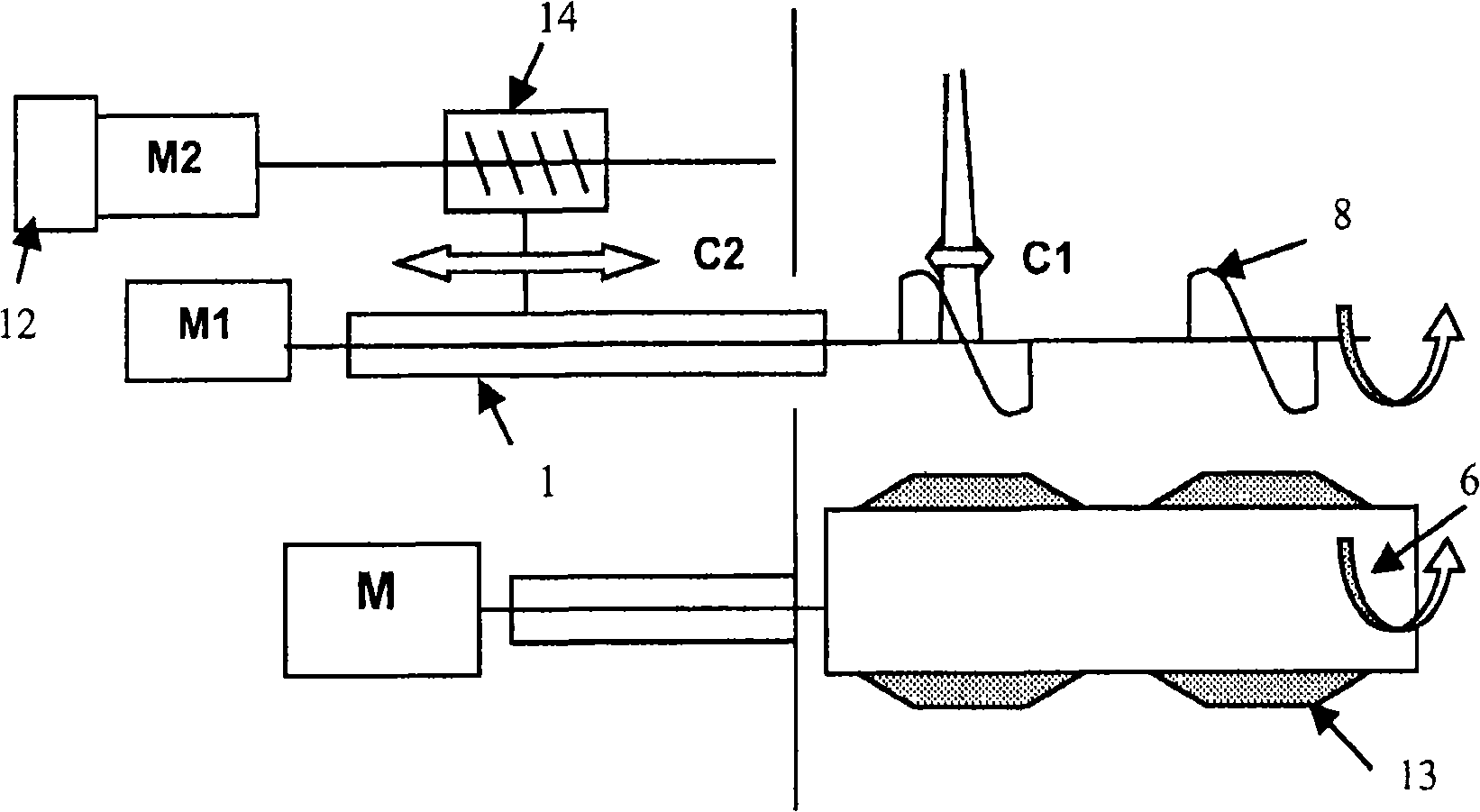 Winding frame with monitored secondary travel