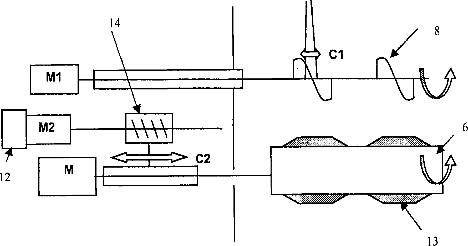 Winding frame with monitored secondary travel