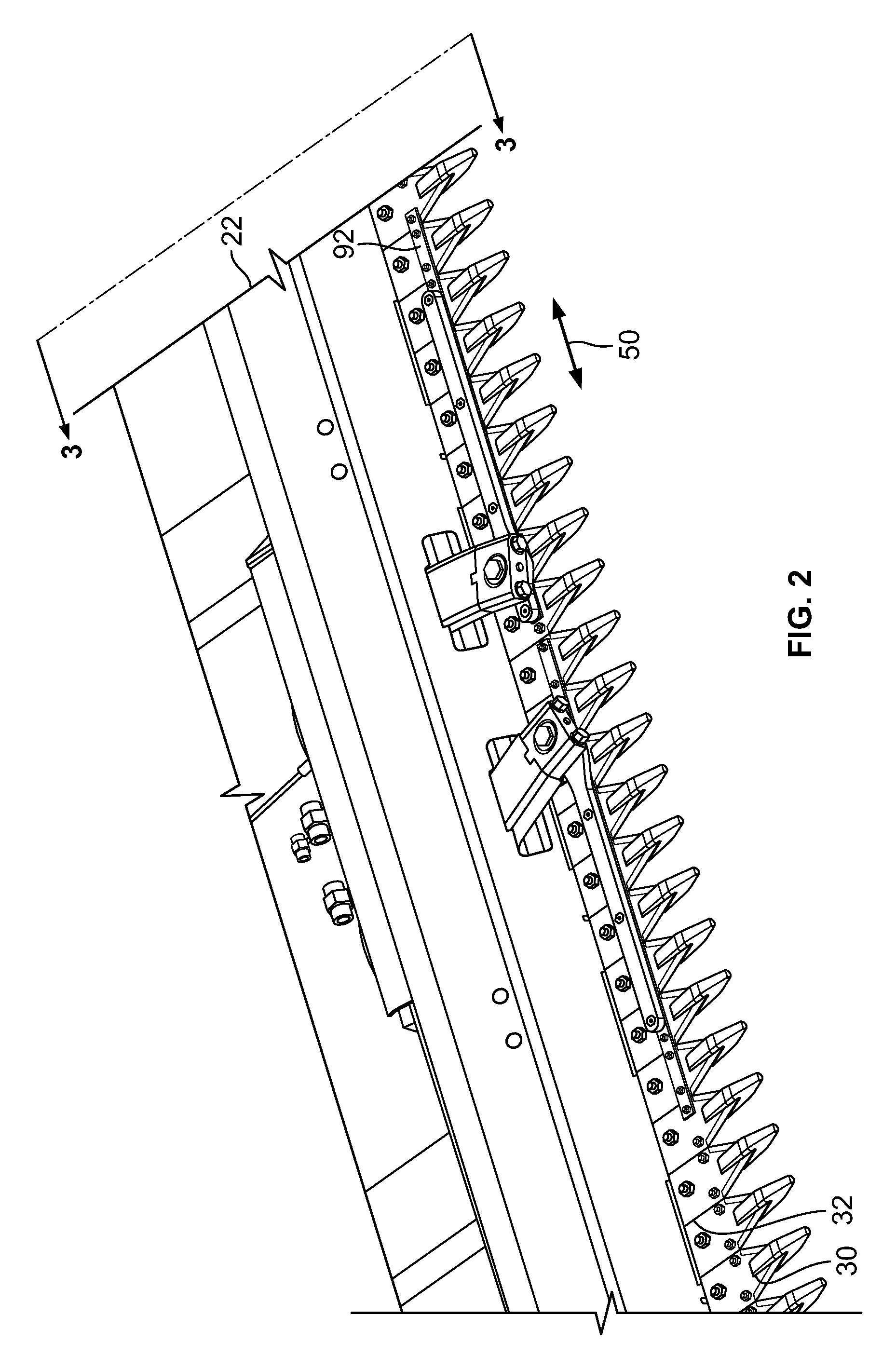 Cutterbar adjustment support for a crop harvesting header