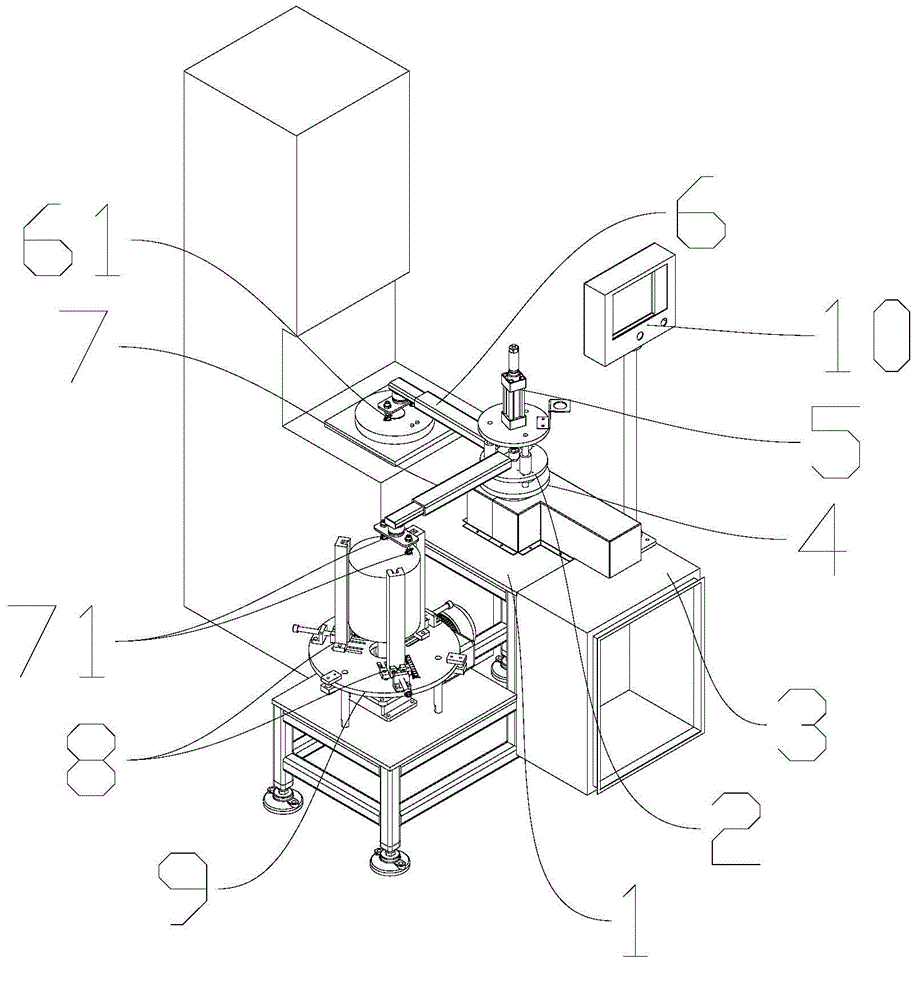 Feeding and discharging mechanical arm and device for stamping process