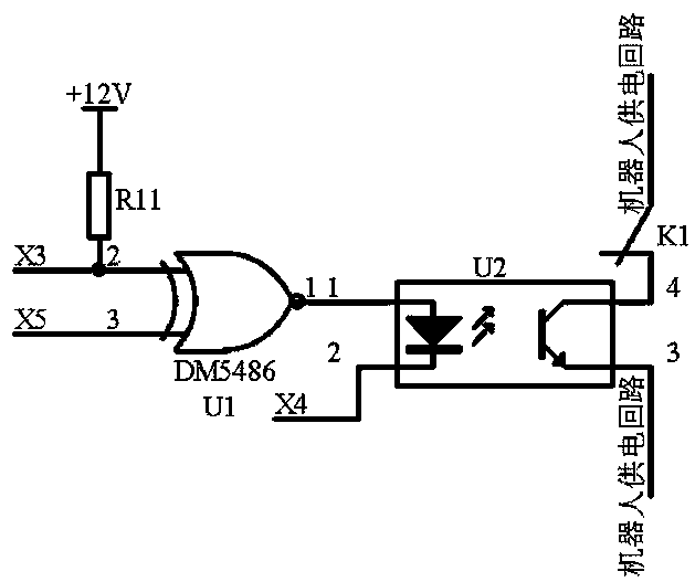 Anti-collision robot emergency stop circuit