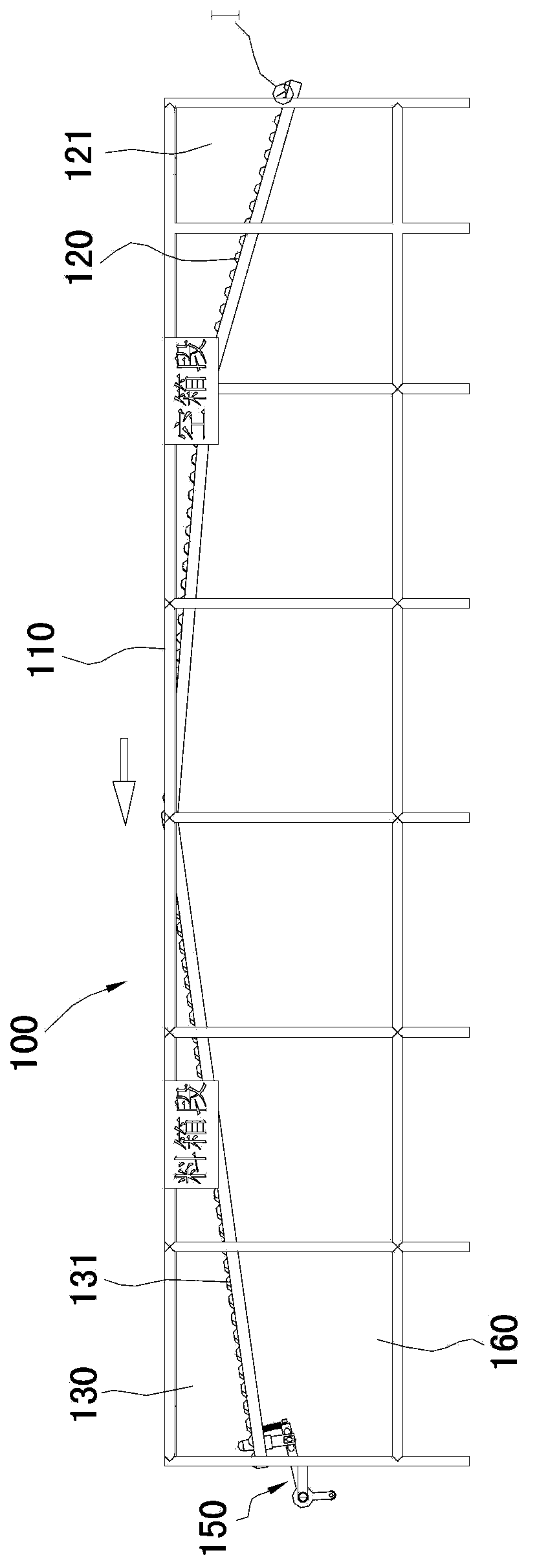 Automatic material loading and unloading device and automatic navigation car match with same