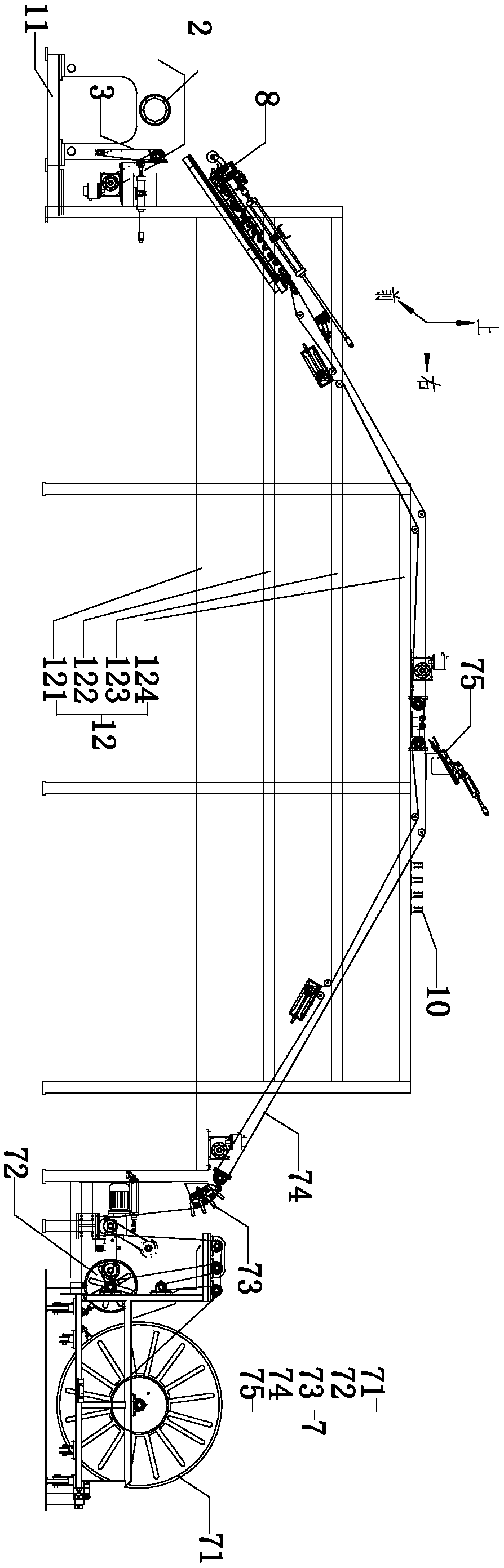 Tread layer bonding device and tire forming machine