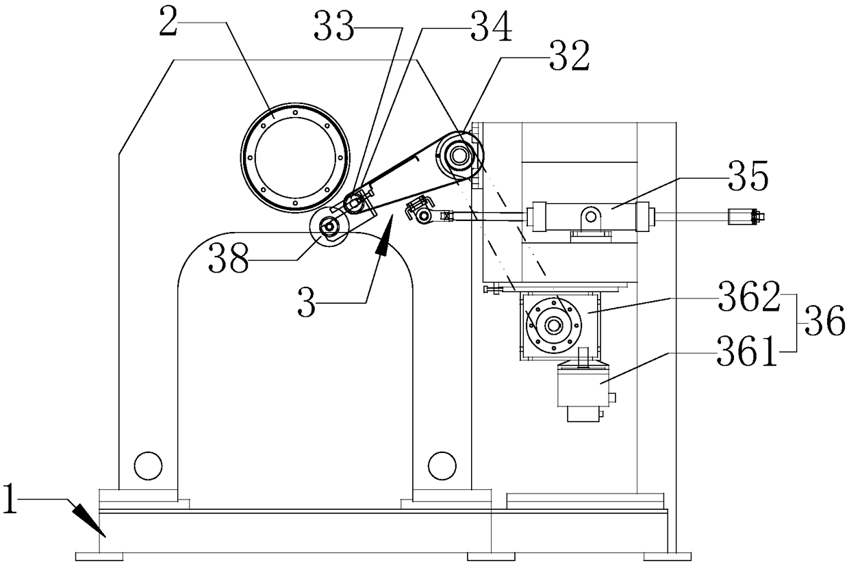 Tread layer bonding device and tire forming machine