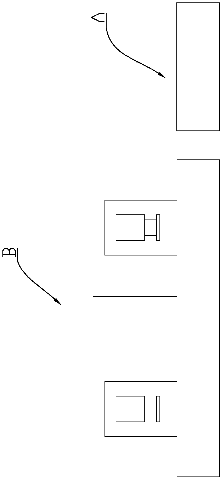 Profile feeding and cutting device