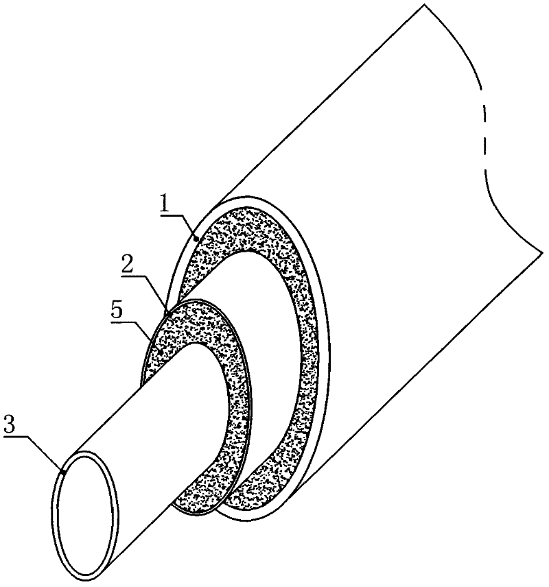 Steel plastic composite pipe for greenhouse framework and production method thereof