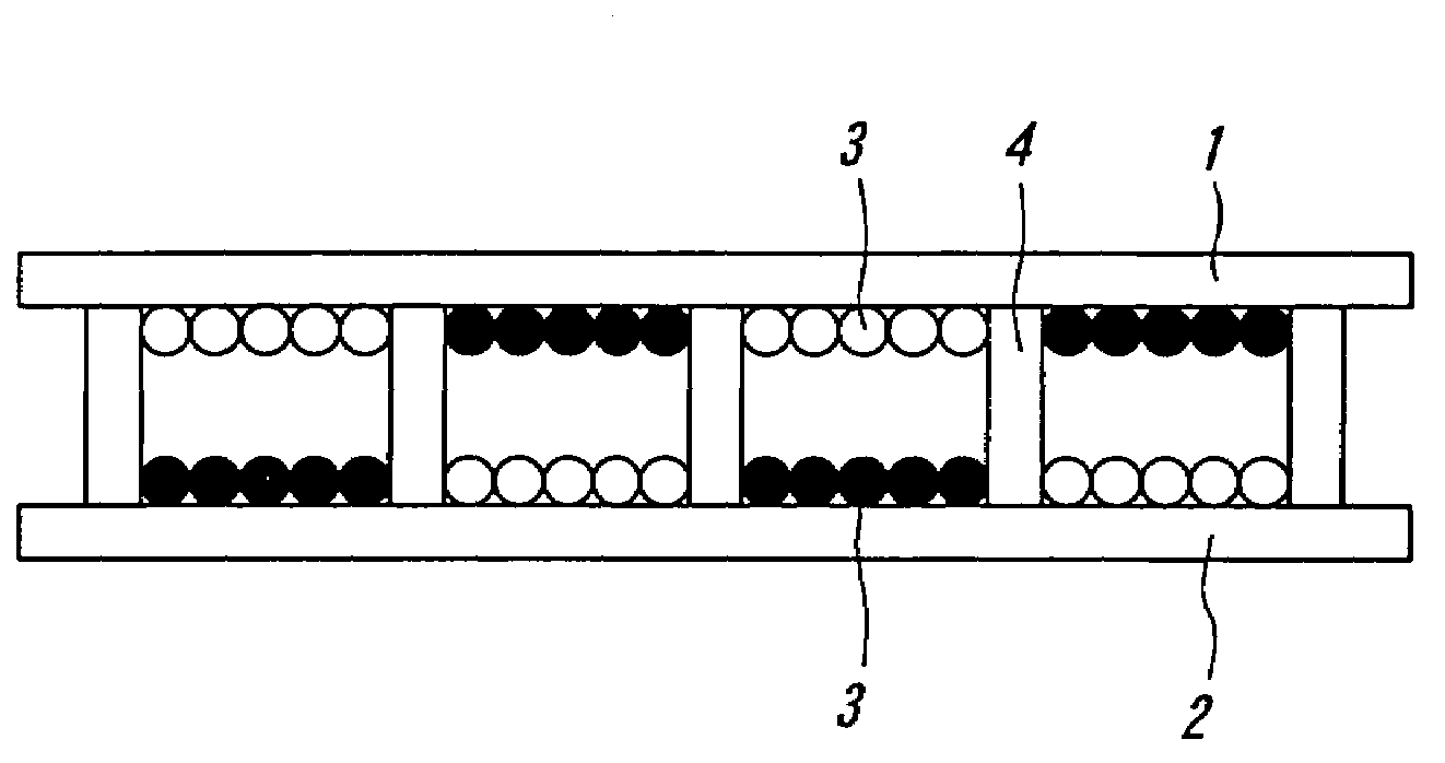 Particle and device for image display