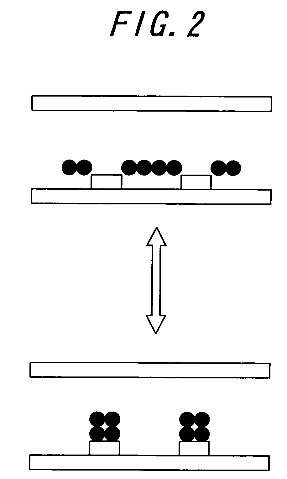 Particle and device for image display