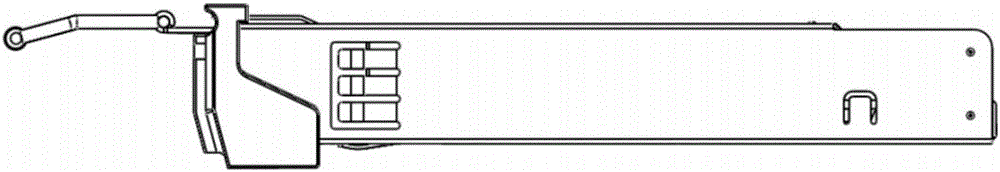 Optical module capable of self-sink type unlocking and shell structure of optical module