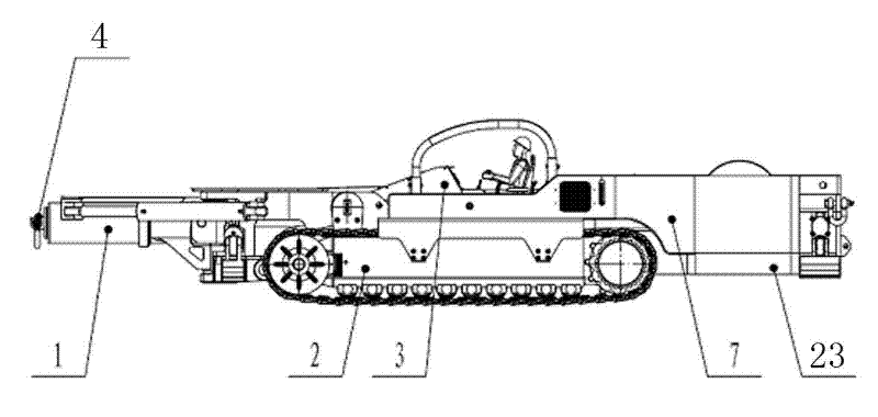 Traction machine for removing coal-mine hydraulic support