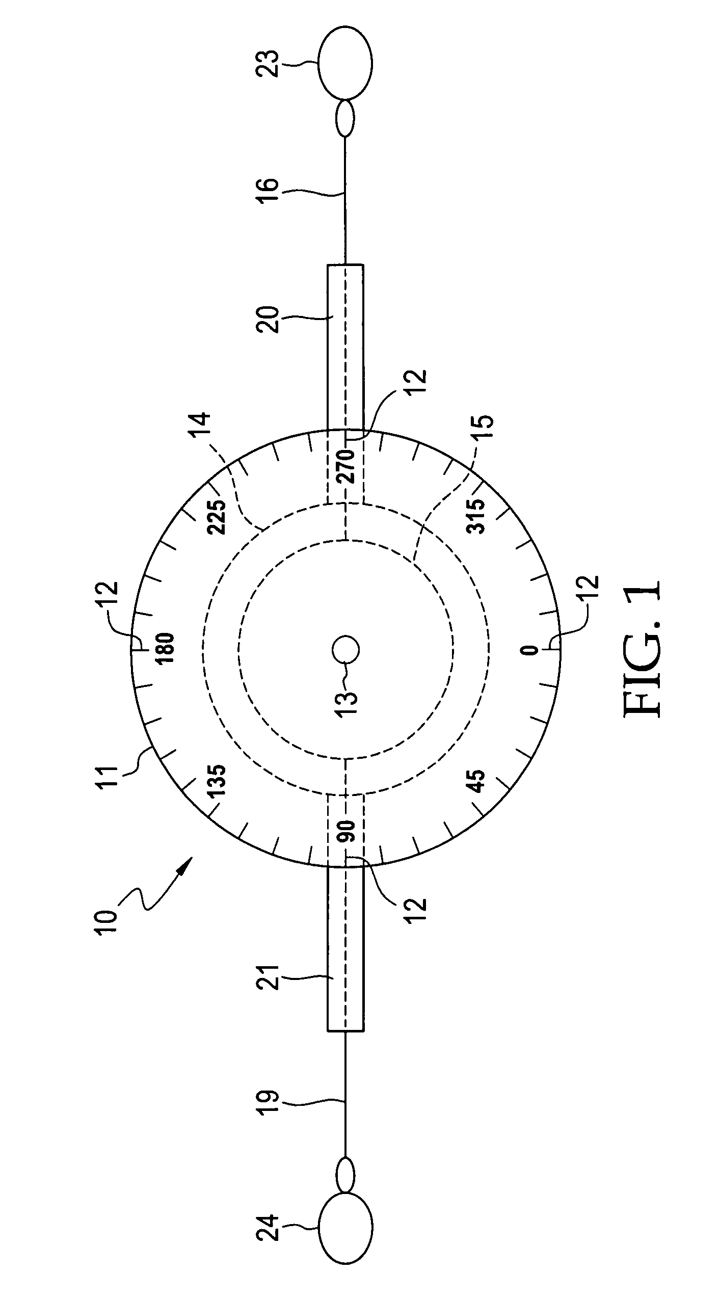 Dual line protractor for biometric measurements