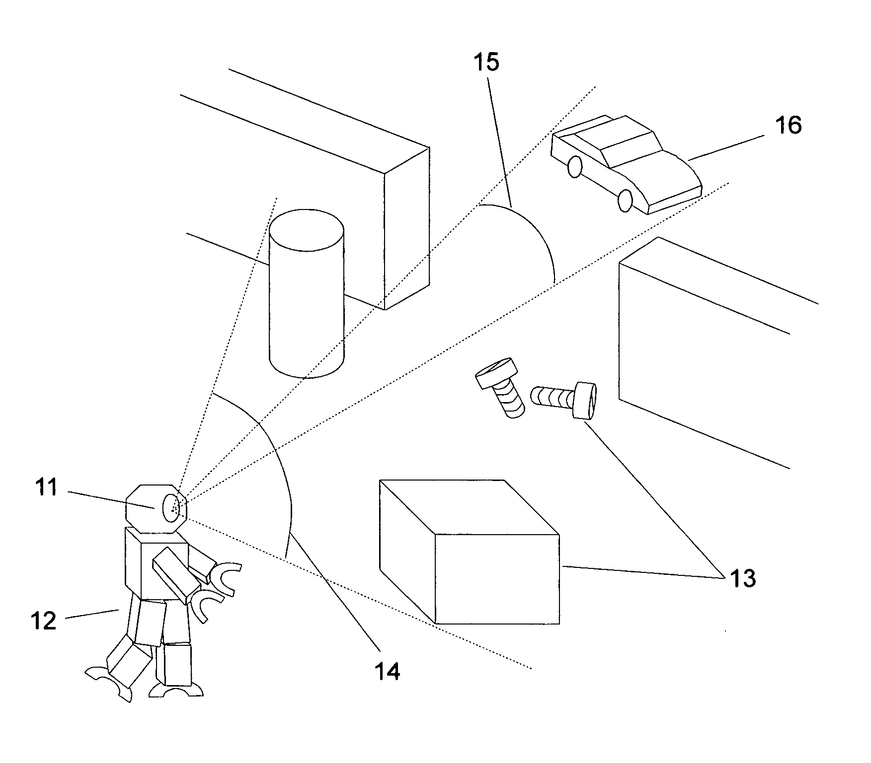 Three-dimensional imaging system for robot vision