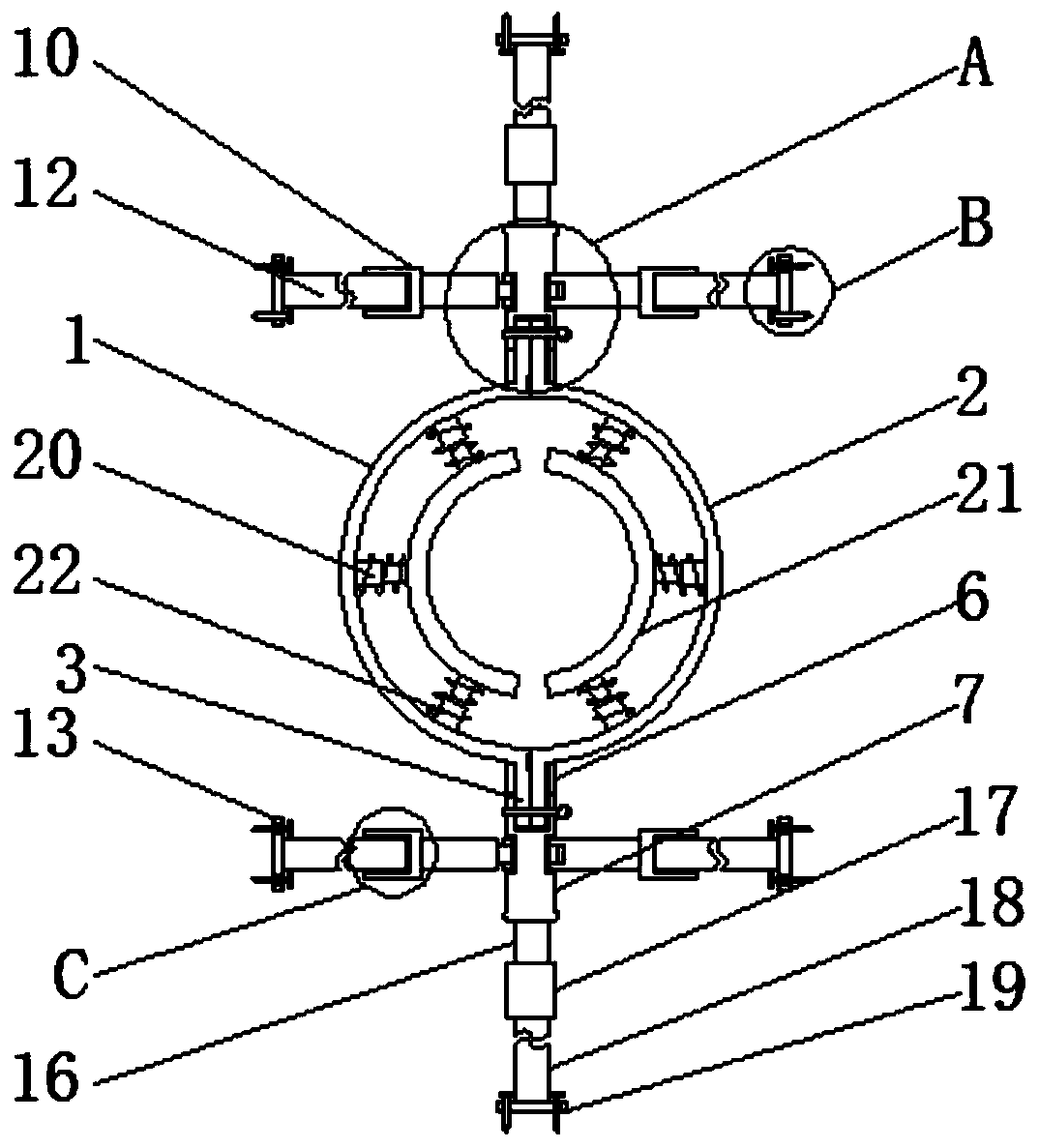 Convenient-to-mount agricultural and forestry wood reinforcing device