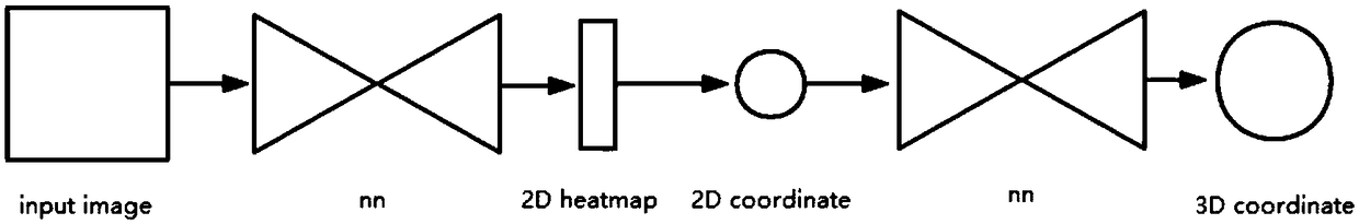 An inference network for 3D coordinate estimation of human joint and a method thereof