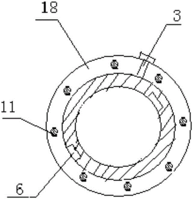 Fissure measuring device matched with borehole television imager and using method