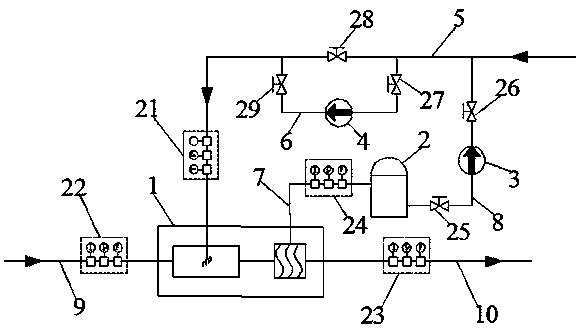 Superheated steam efficient temperature reduction system and intelligent control method