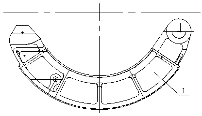 Sand lined metal mould casting brake shoe tool device and production method thereof