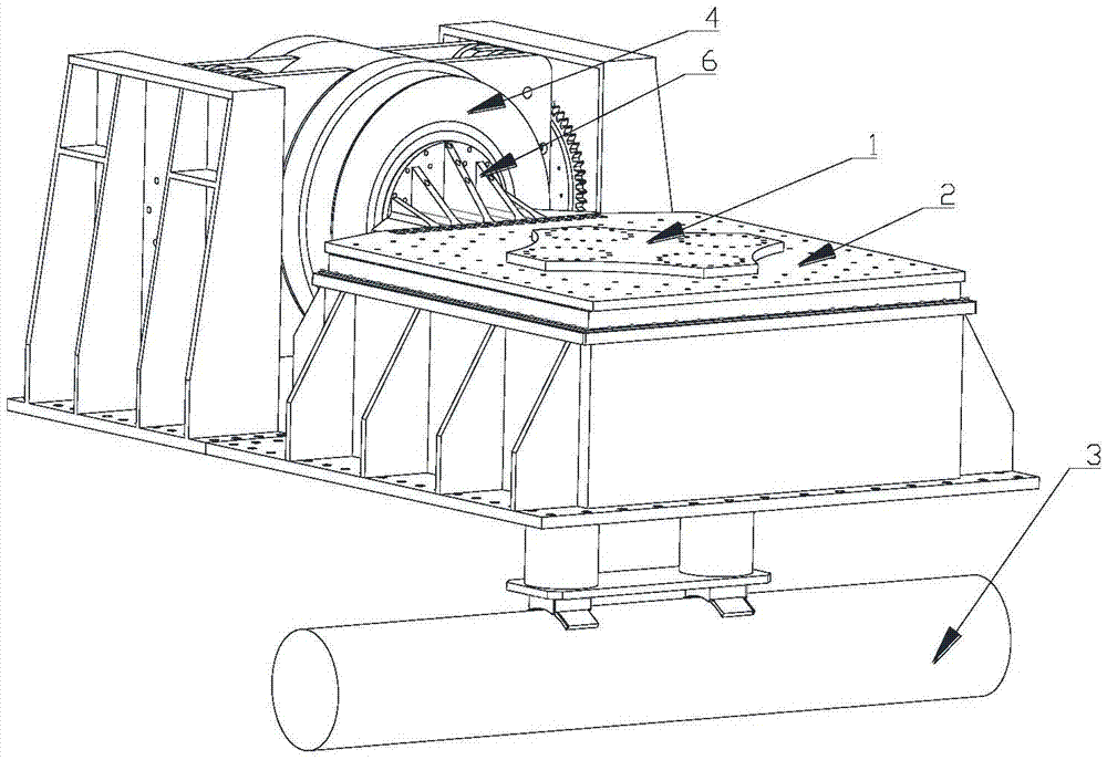 Horizontal vibration test device capable of directly hanging test piece