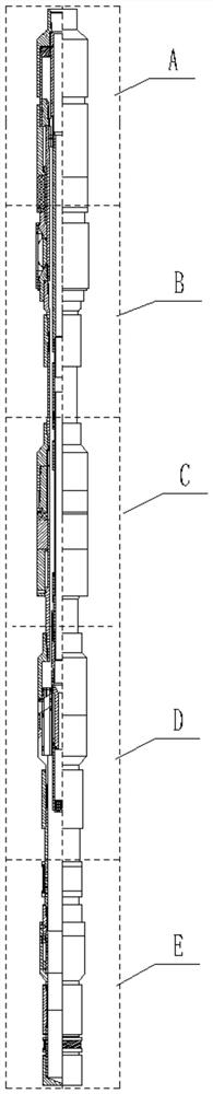 Upper-sealing and lower-mining integrated filling sand prevention pipe column