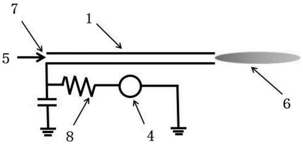 Hollow electrode medium blocking structure