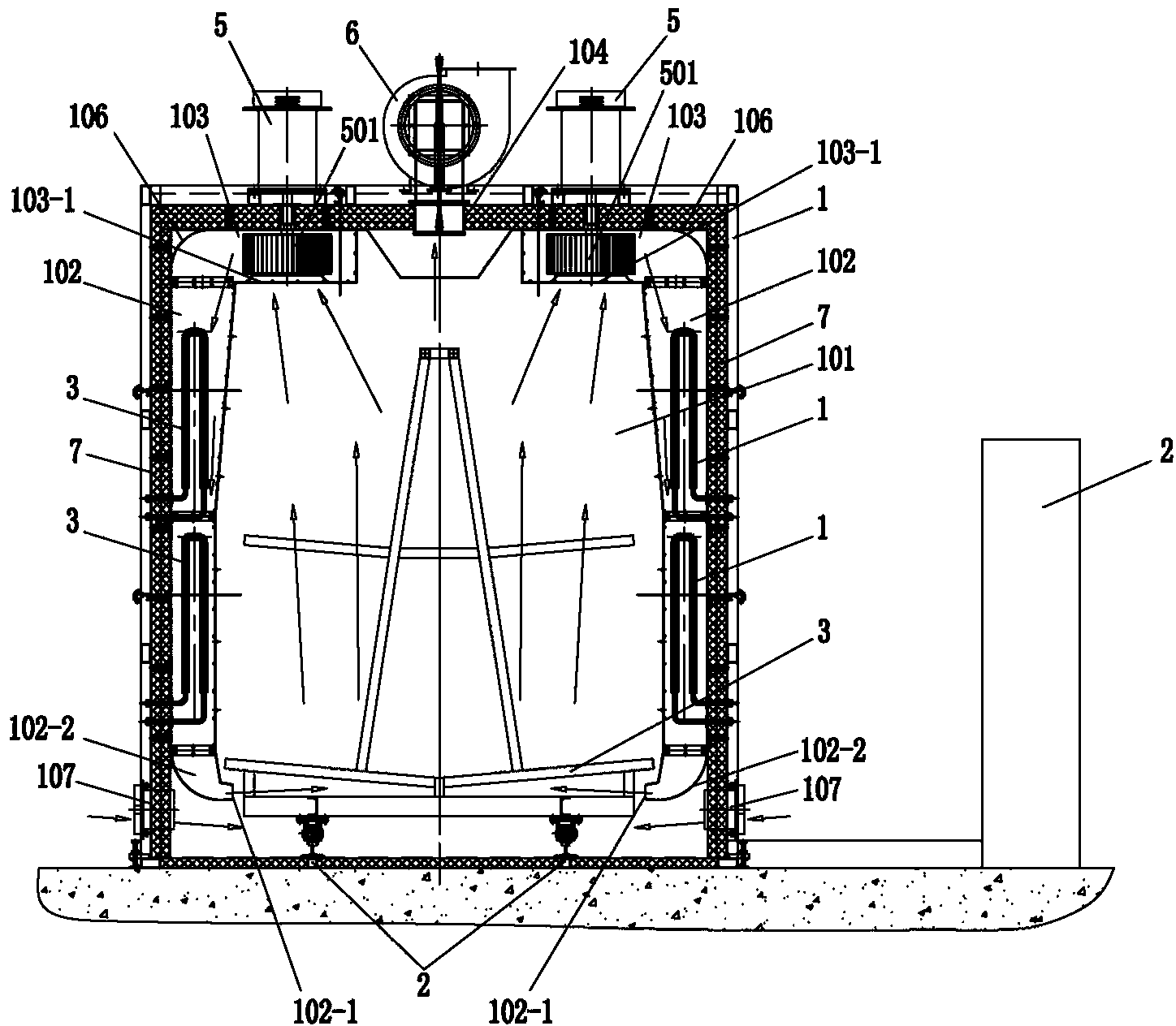 Novel toughened-glass homogenizing furnace