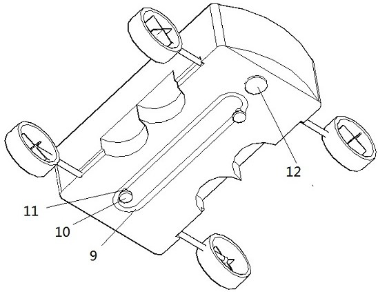 Long-distance water conveyance tunnel underwater inspection robot and method