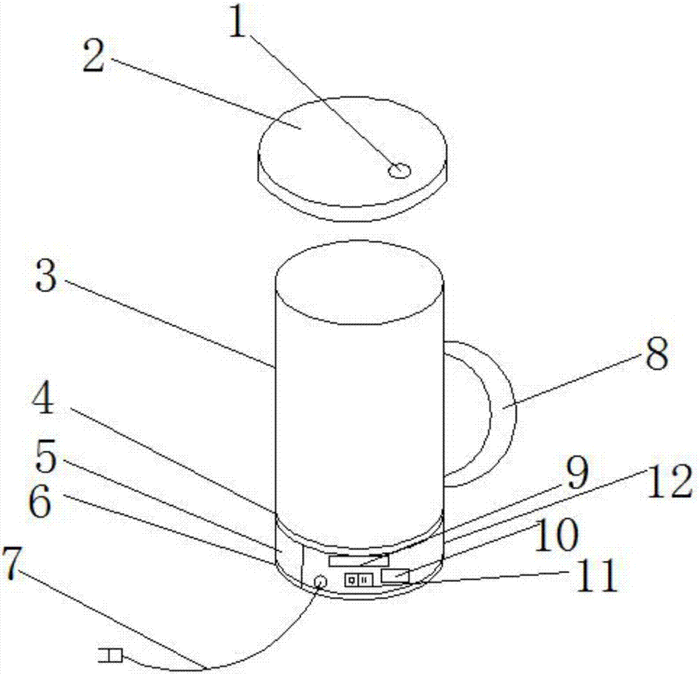 Portable environment-friendly heating cup