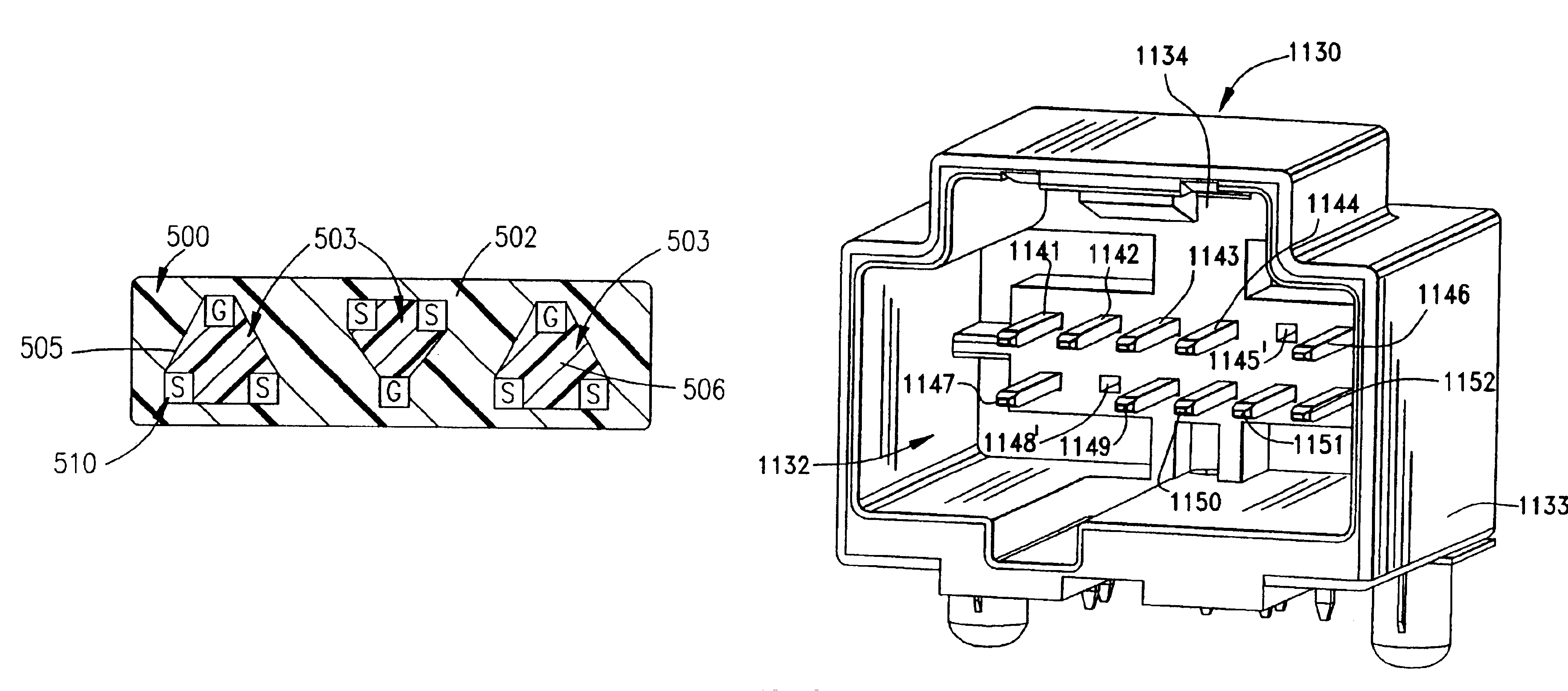 Impedance-tuned terminal contact arrangement and connectors incorporating same