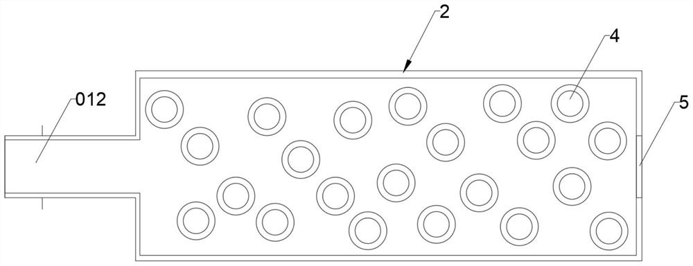 Flue gas high-temperature combustion treatment chamber