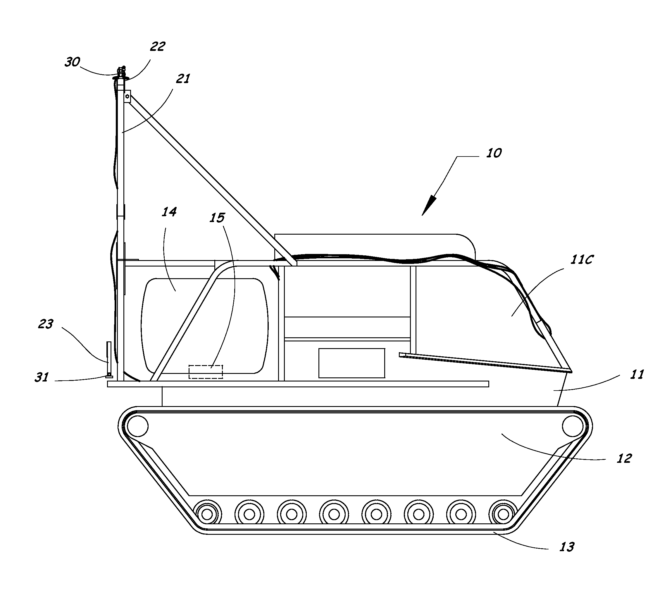 Mobile sprayer system for spraying aquatic environments