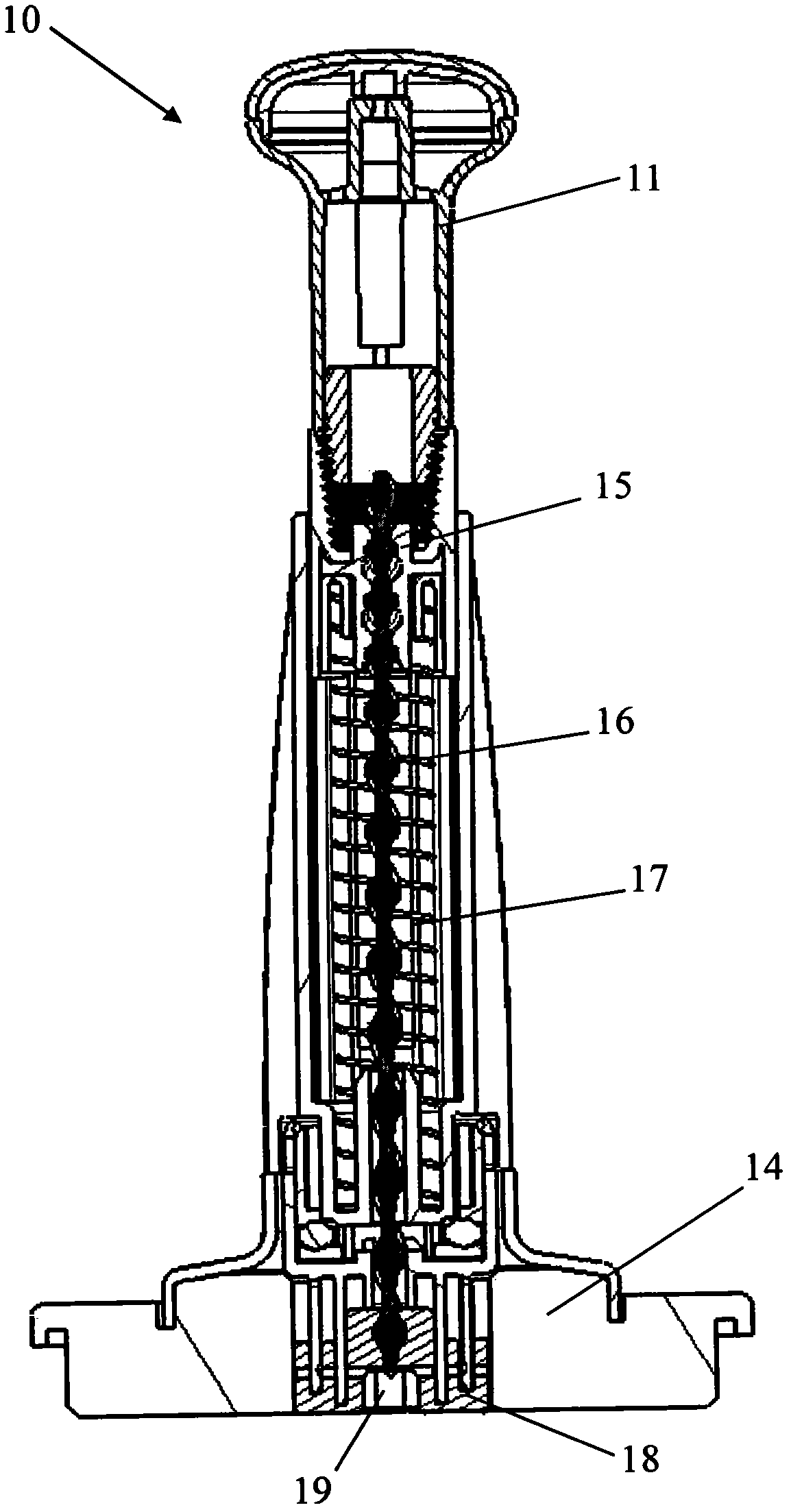 Drive device for driving work unit