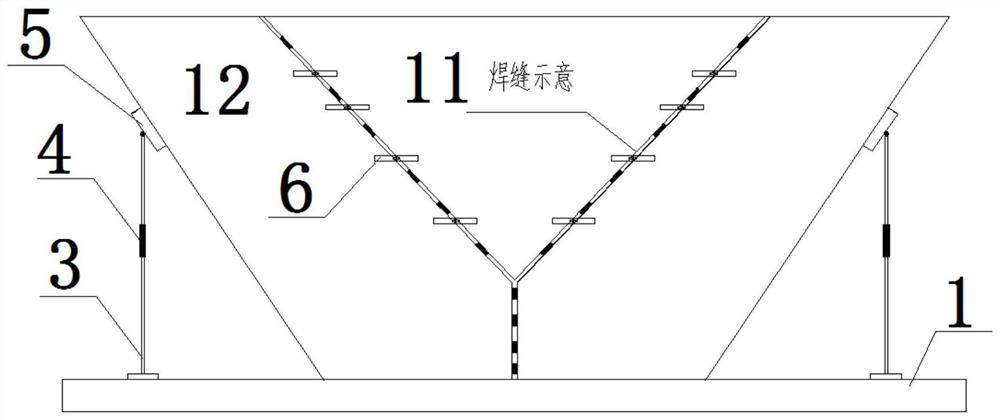 Assembling and manufacturing method of steel structure receiving trough