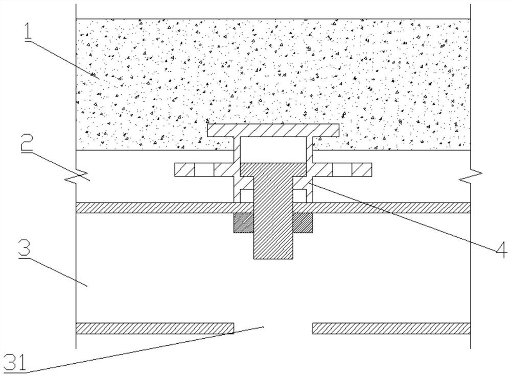 Rotary detachable steel frame and laminated slab connecting structure