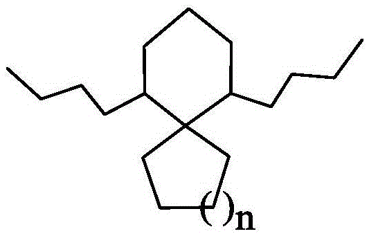 Fuel molecule with spirocyclic hydrocarbon structure and preparation method thereof