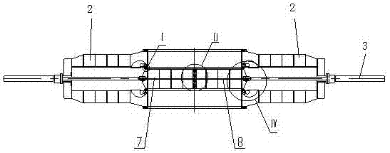 Middle open type translation double-sealed rectangular gate valve