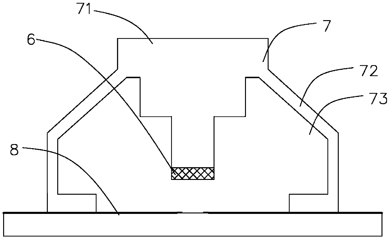 Double-sided metal mesh conductive particle and key with same