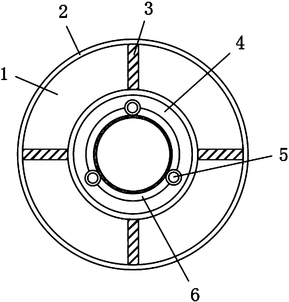 Washing machine motor end cover with base plate structure