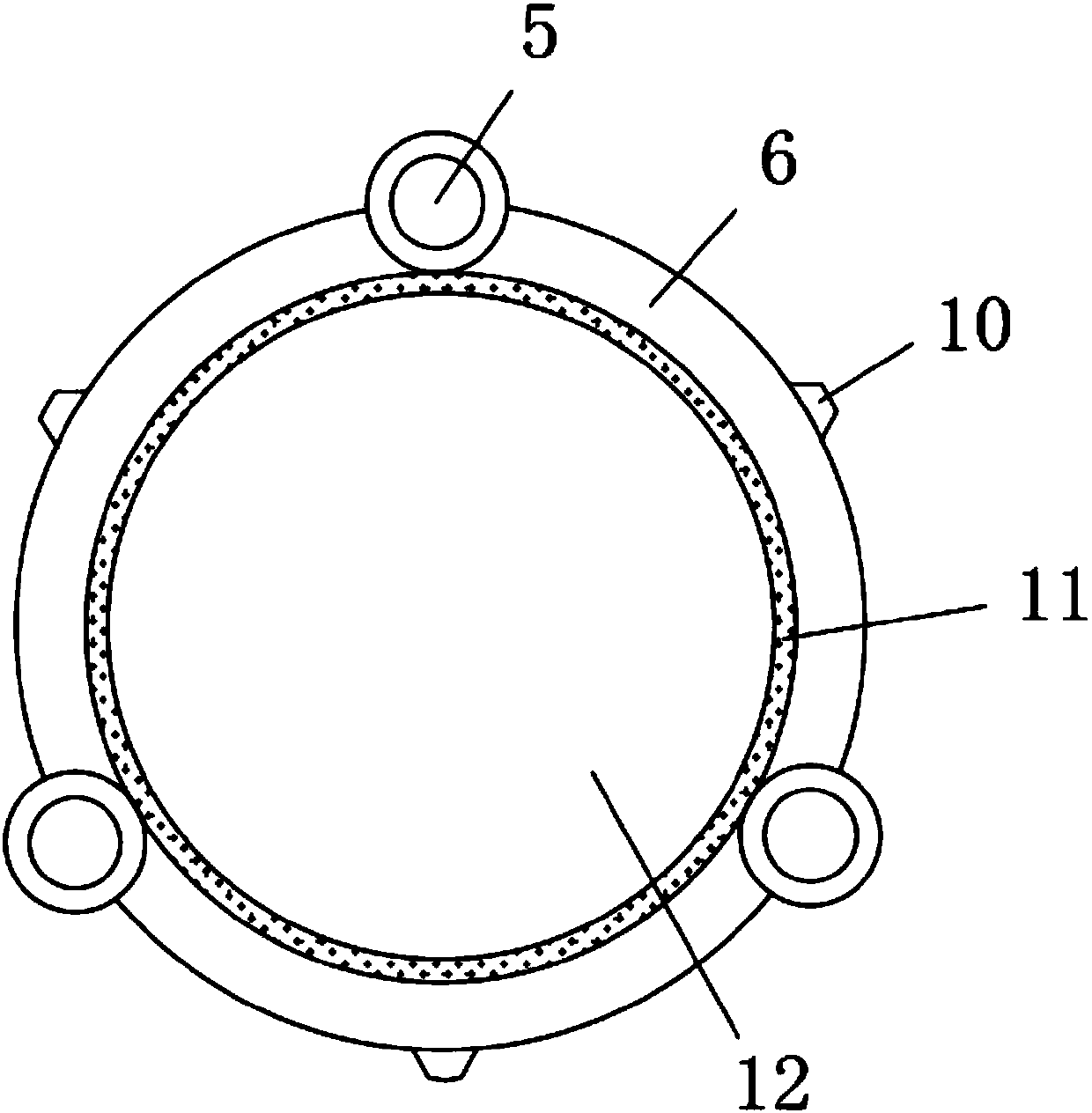 Washing machine motor end cover with base plate structure