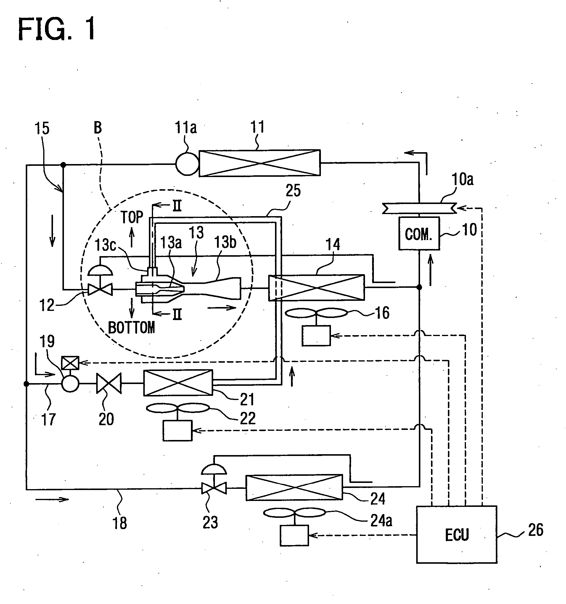 Vapor-compression refrigerant cycle system with ejector