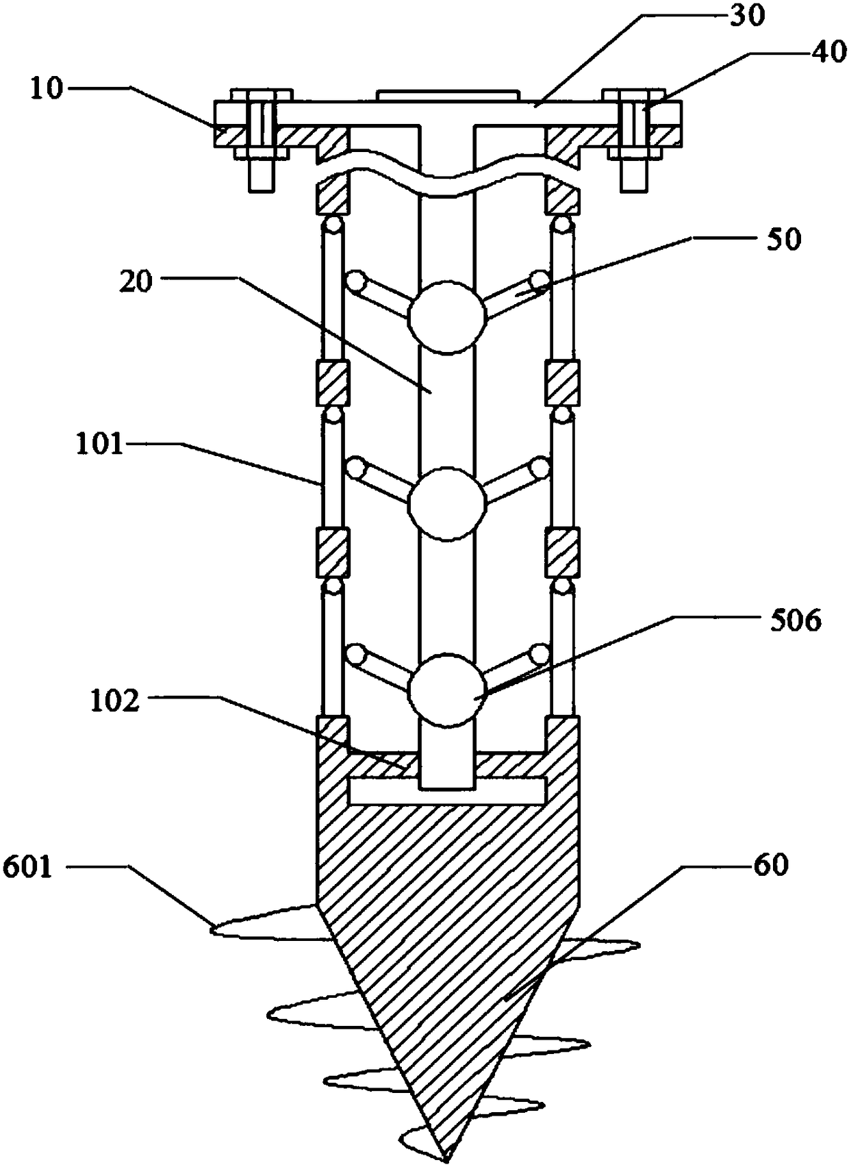 Negative-Poisson-ratio steel tube screw pile foundation