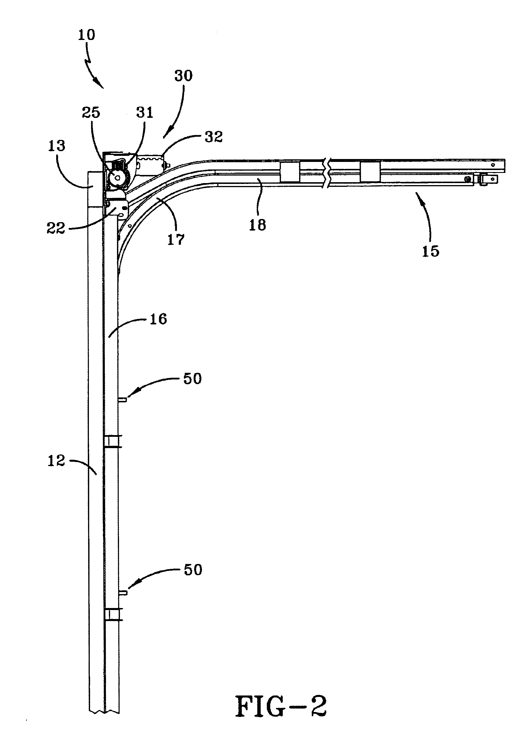 Sectional door strengthening member