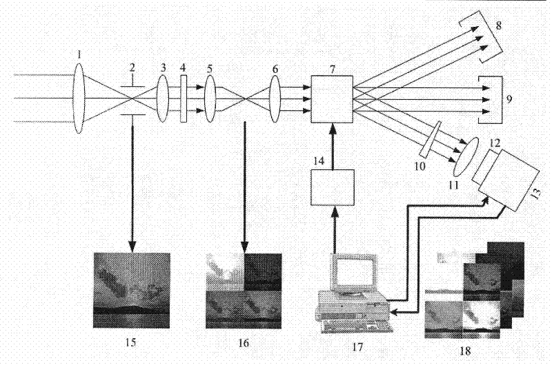 Programmable polarization hyperspectral imager based on aperture segmentation and acoustic-optic tunable filter