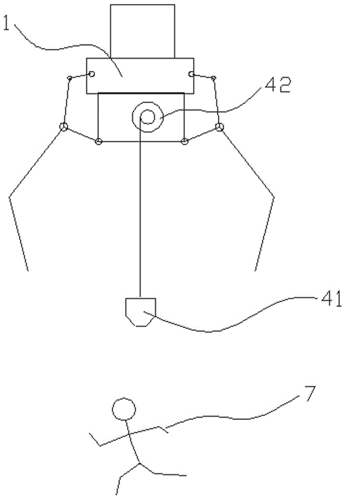 Game clamping jaw having hanging measurement function