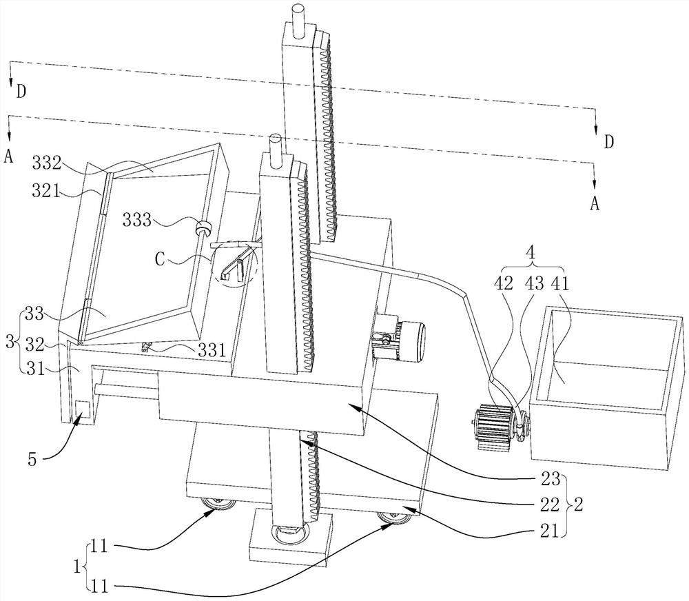 Plastering construction method and plastering device