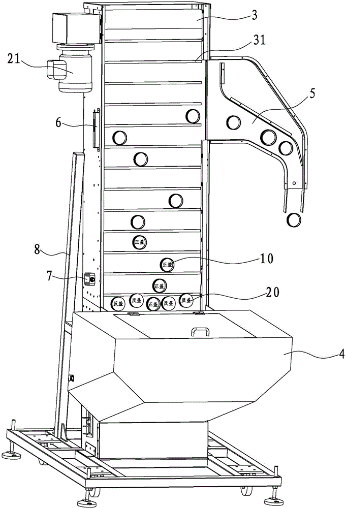 Lift cap feeding and arranging AIO (All-In-One) machine