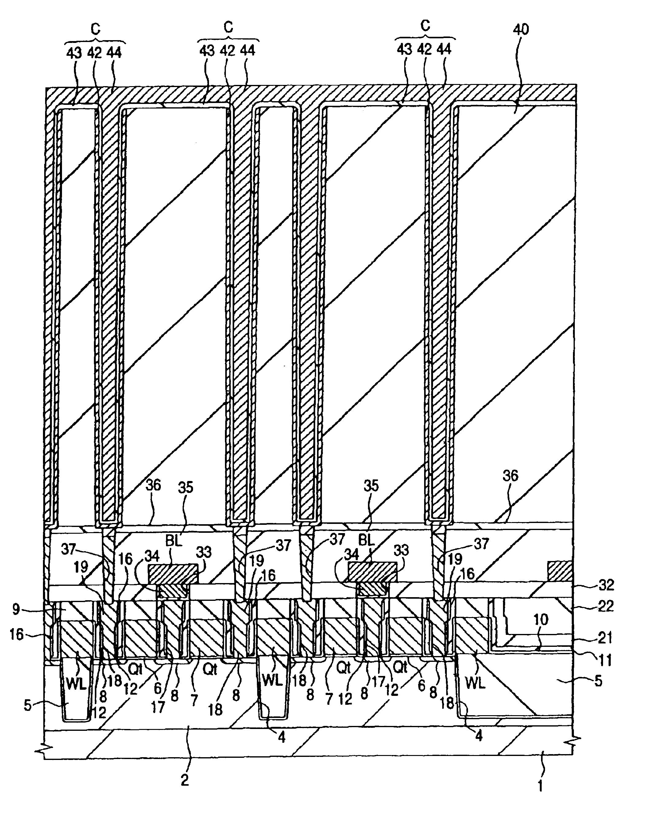 Method of producing a semiconductor integrated circuit device and the semiconductor integrated circuit device