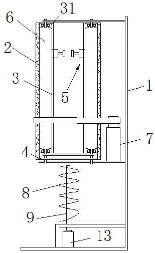 Production device of spiral rhizoma dioscoreae slices