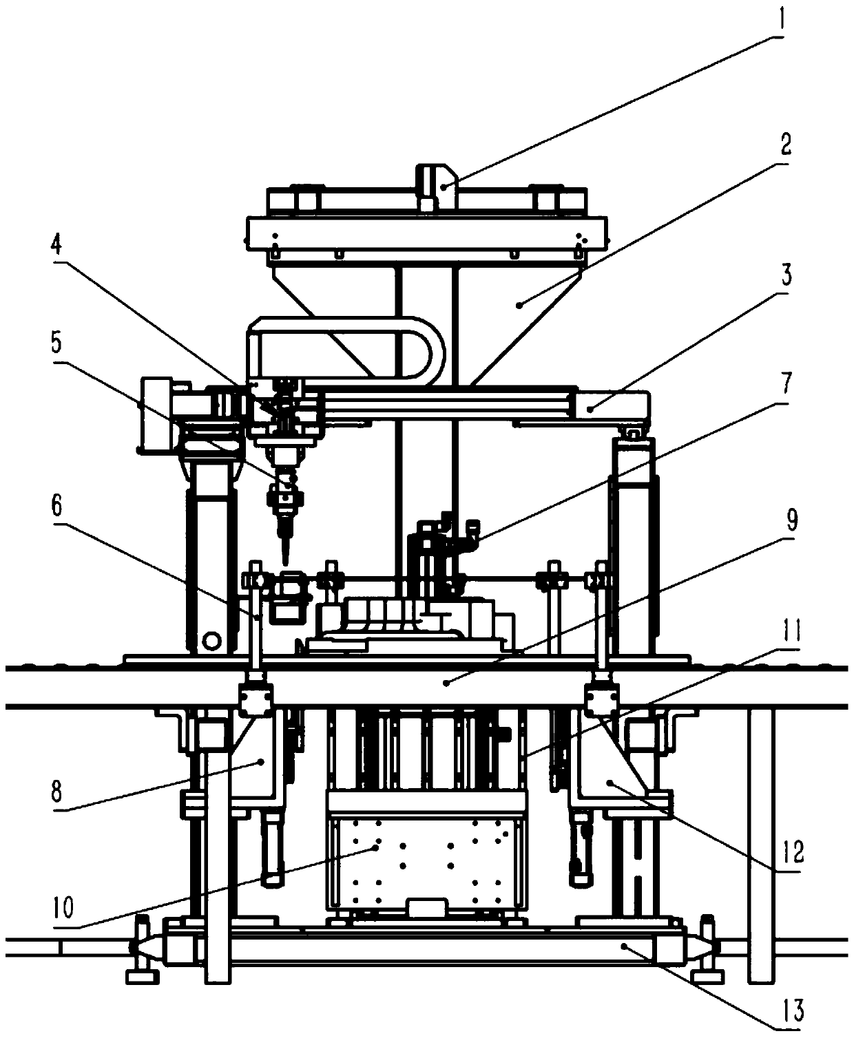 Full-automatic gluing equipment capable of giving consideration to multiple varieties