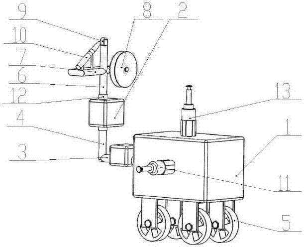 Steel belt reinforced PE helical bellow welding device and application method thereof